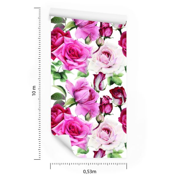Behang Rozen In Trendy Kleuren - Afbeelding 8