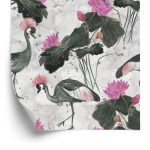 Behang Prachtige Vogels En Bloemen