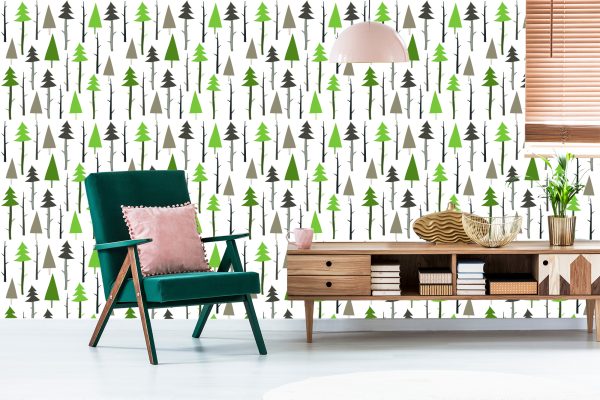 Behang Bos. Groen. Takken. Kinderkamer - Afbeelding 6