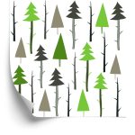 Behang Bos. Groen. Takken. Kinderkamer