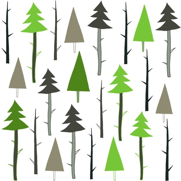 Behang Bos. Groen. Takken. Kinderkamer - Afbeelding 2