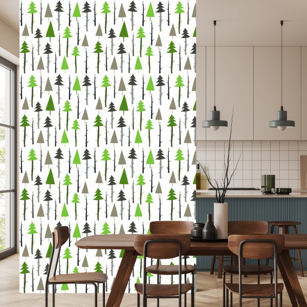 Behang Bos. Groen. Takken. Kinderkamer - Afbeelding 4