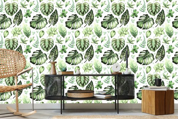 Behang Tropische Groene Bladeren - Afbeelding 5