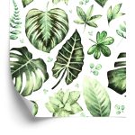 Behang Tropische Groene Bladeren