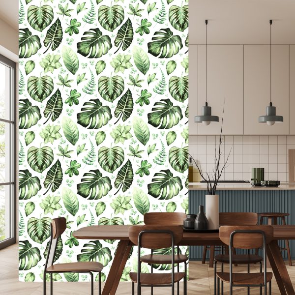 Behang Tropische Groene Bladeren - Afbeelding 4