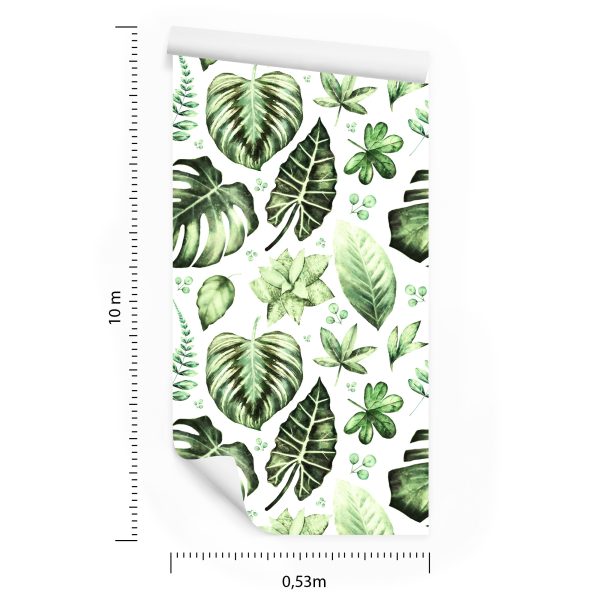 Behang Tropische Groene Bladeren - Afbeelding 8