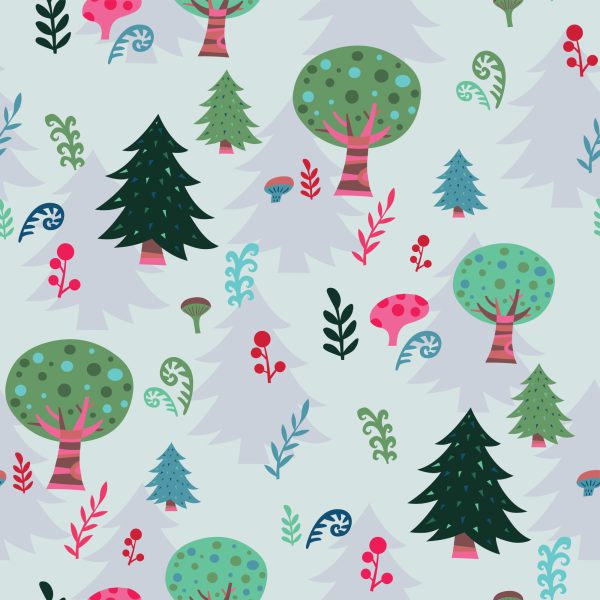 Behang Planten, Groene Bomen, Kinderkamer - Afbeelding 2