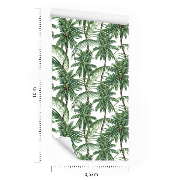 Behang Groen, Natuur, Palmbomen, Slaapkamer, - Afbeelding 8