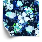 Behang Bloemen Waterverfpatroon