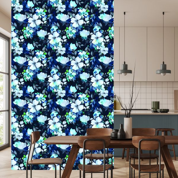 Behang Bloemen Waterverfpatroon - Afbeelding 4