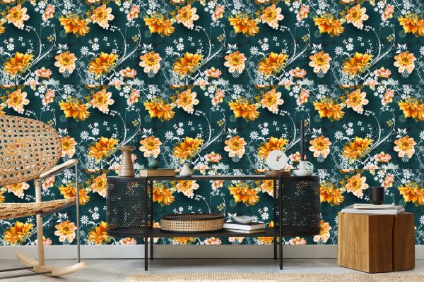 Behang Vintage Bloemen - Afbeelding 5