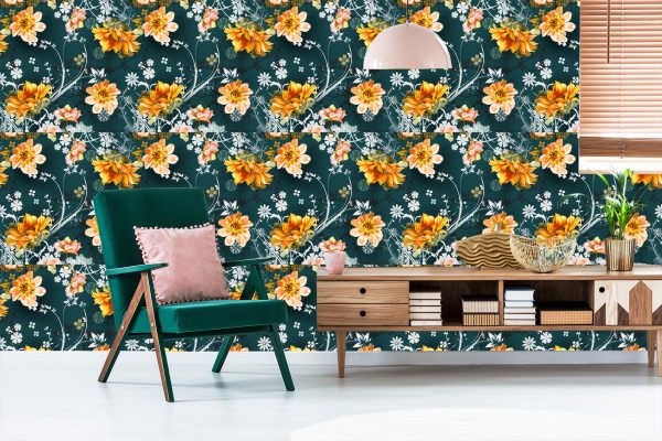 Behang Vintage Bloemen - Afbeelding 6