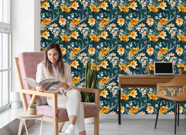 Behang Vintage Bloemen - Afbeelding 7