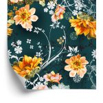 Behang Vintage Bloemen