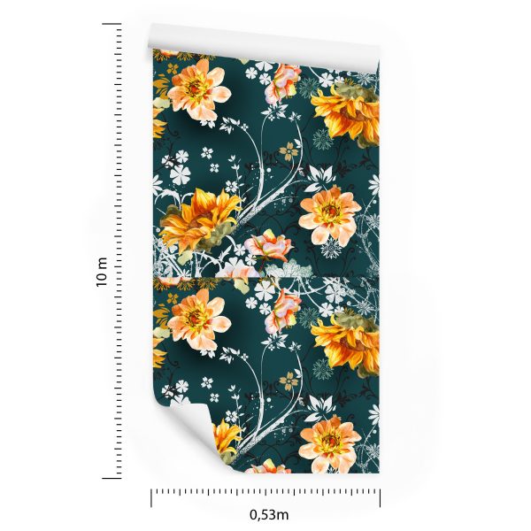 Behang Vintage Bloemen - Afbeelding 8