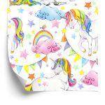 Behang Voor Kinderen - Regenboogeenhoorns