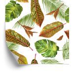 Behang Tropische Palmbladeren