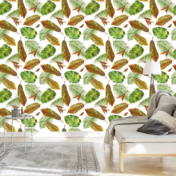 Behang Tropische Palmbladeren - Afbeelding 3