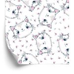 Behang Voor Kinderen - Katten En Bloemen