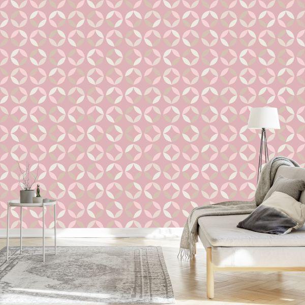 Behang Pastelkleurige Geometrische Patronen - Afbeelding 3