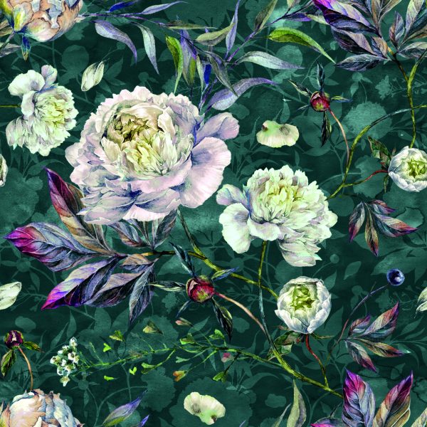 Behang Vintage Pioenrozen Bloemen - Afbeelding 2