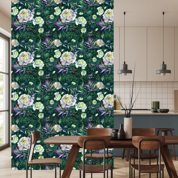 Behang Vintage Pioenrozen Bloemen - Afbeelding 4
