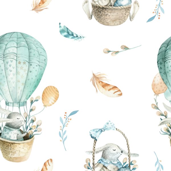 Behang Dieren En Ballonnen - Afbeelding 2