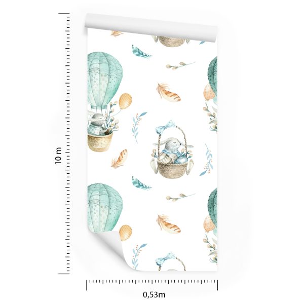 Behang Dieren En Ballonnen - Afbeelding 8