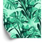 Behang Exotische Aquarelbladeren