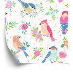 Behang Veelkleurige Vogels