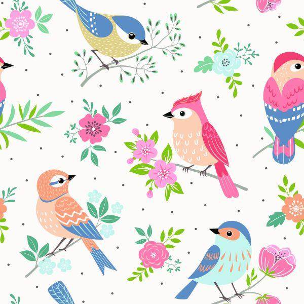 Behang Veelkleurige Vogels - Afbeelding 2