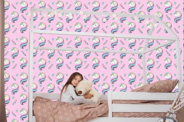 Behang Voor Kinderen - Kleurrijke Eenhoorns - Afbeelding 7