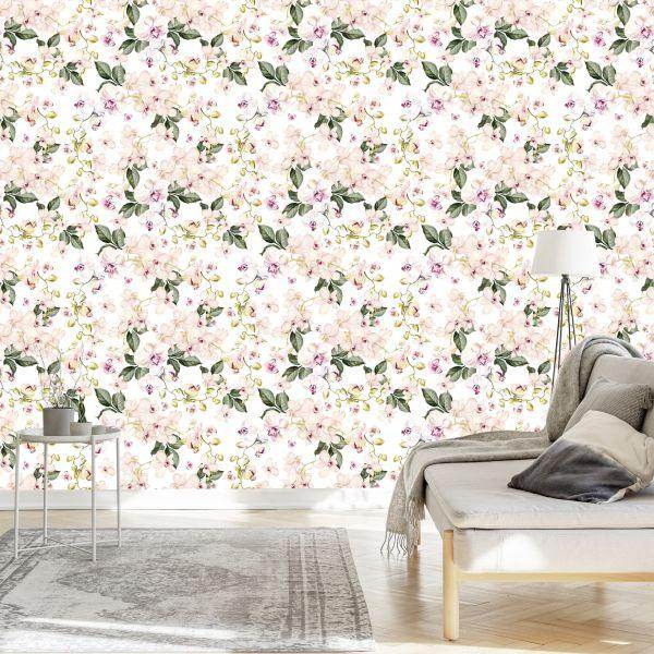 Behang Orchidee Orchidee Bloemen Natuur Voor Woonkamer - Afbeelding 3