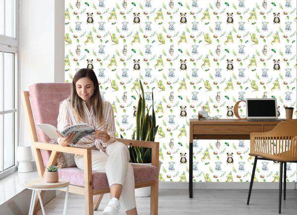 Behang Dieren Tussen De Bladeren - Afbeelding 7