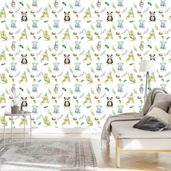 Behang Dieren Tussen De Bladeren - Afbeelding 3