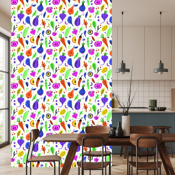 Behang Voor De Keuken - Kleurrijke Groenten En Fruit - Afbeelding 4