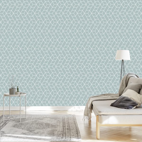 Behang Geometrisch Patroon - Kubussen - Afbeelding 3
