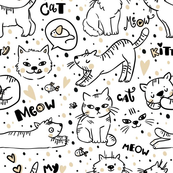 Behang Voor Kinderen - Kittens, Muizen En Vissen - Afbeelding 2