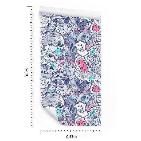 Behang Graffiti In Pastelkleuren - Afbeelding 8