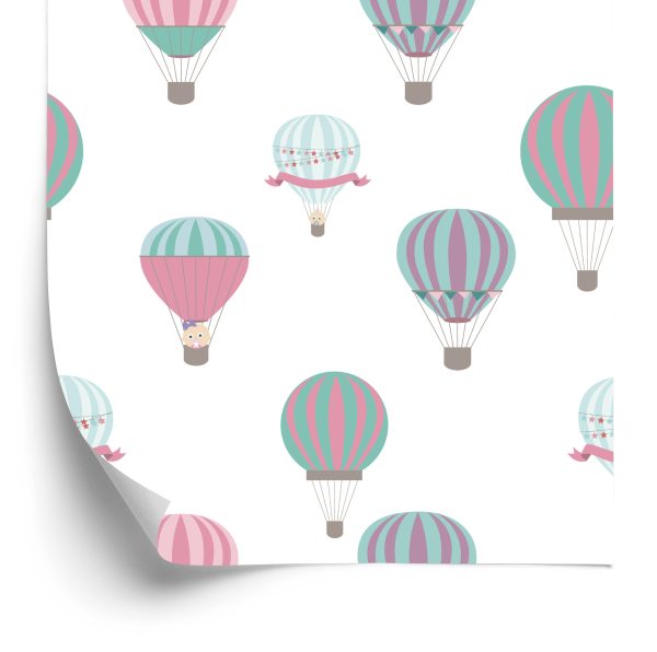 Behang Kleurrijke Voertuigballonnen