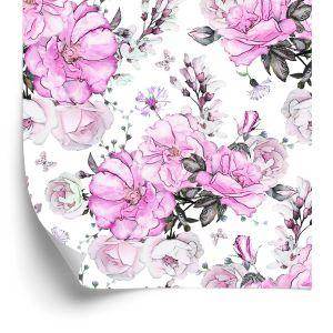 Behang Modieuze Rozen In Pastelkleuren