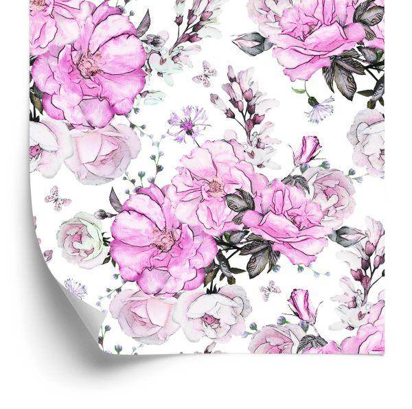 Behang Modieuze Rozen In Pastelkleuren