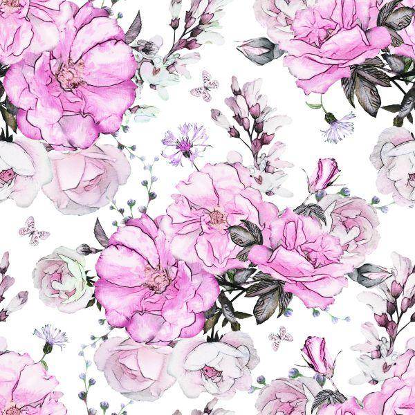 Behang Modieuze Rozen In Pastelkleuren - Afbeelding 2