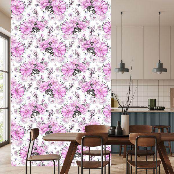 Behang Modieuze Rozen In Pastelkleuren - Afbeelding 4