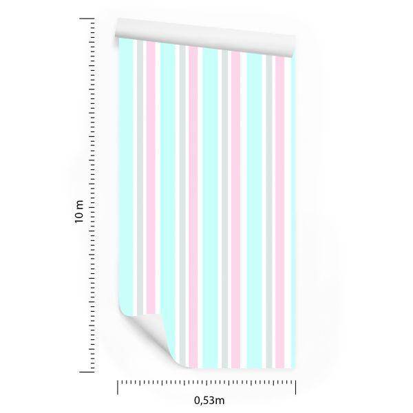 Behang Kleurrijke Verticale Strepen - Afbeelding 8