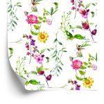 Behang Veld Bloemen