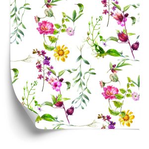 Behang Veld Bloemen