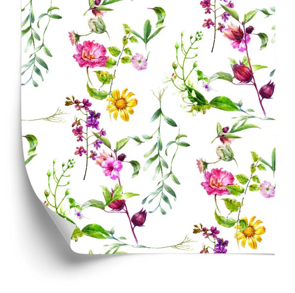Behang Veld Bloemen