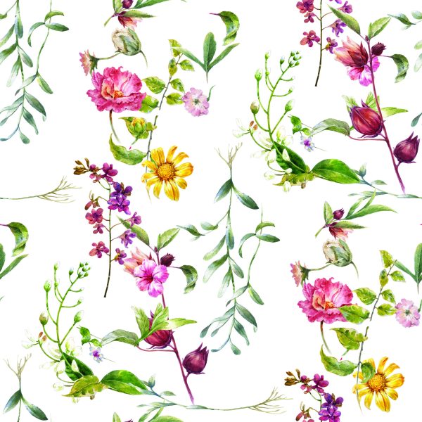 Behang Veld Bloemen - Afbeelding 2