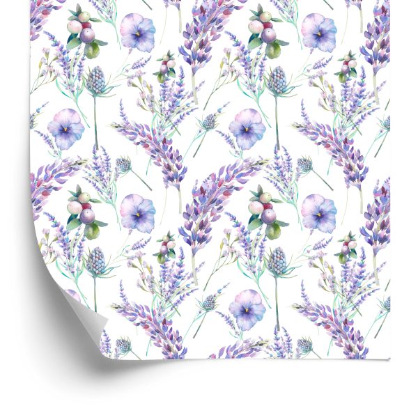 Behang Paarse Lavendelplanten